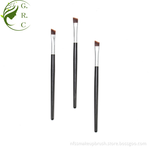 Wooden Handle Angled Makeup Brushes Angular Eyebrow brush